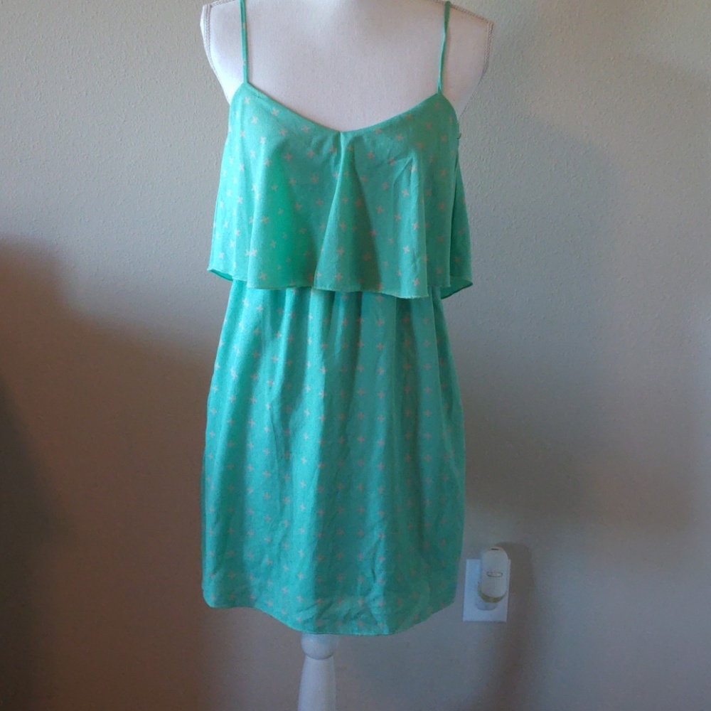 Ruffled mint green dress